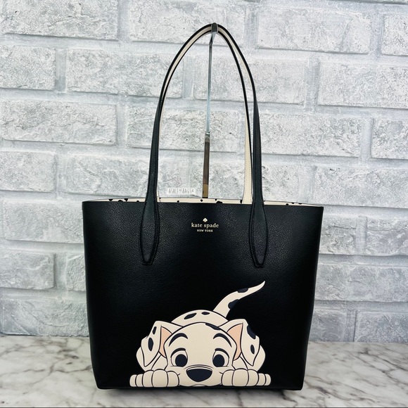 Disney X Kate Spade Small Dalmatians Tote, Card Holder Wallet & Keychain Charm - Picture 2 of 16